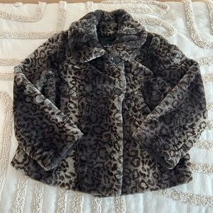 Outdoor Edition by Parkhurst Faux Fur Animal-Print Swing Jacket